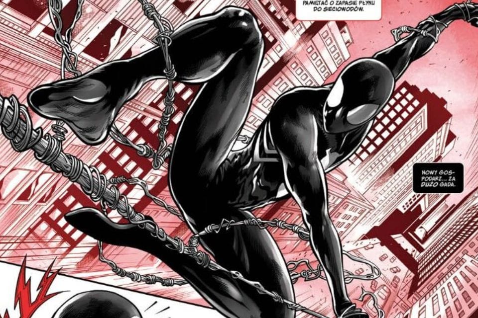 Spider-man Czarny kostium i krew